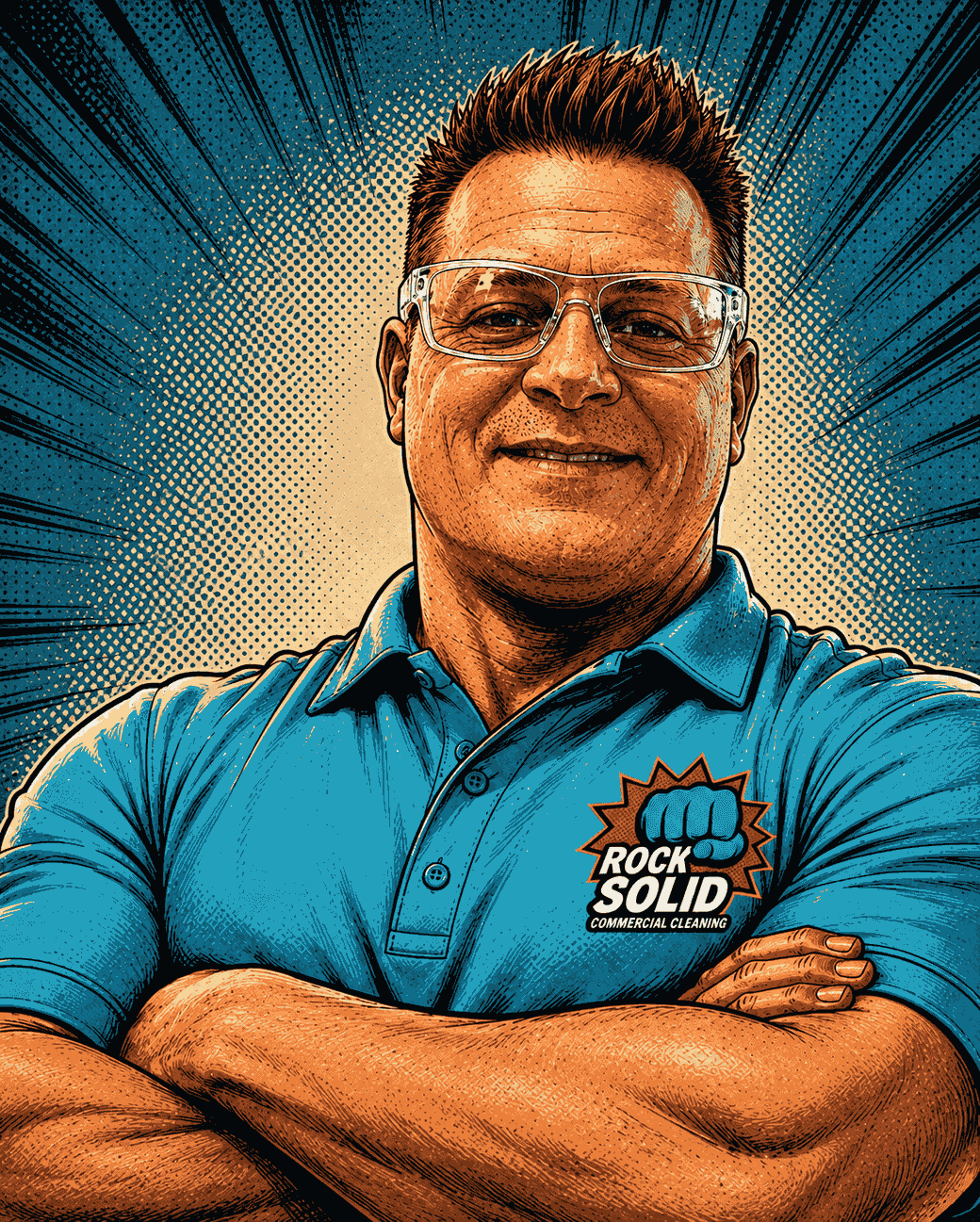 Kevin “Rocky” Tulio, owner of Rock Solid Commercial Cleaning